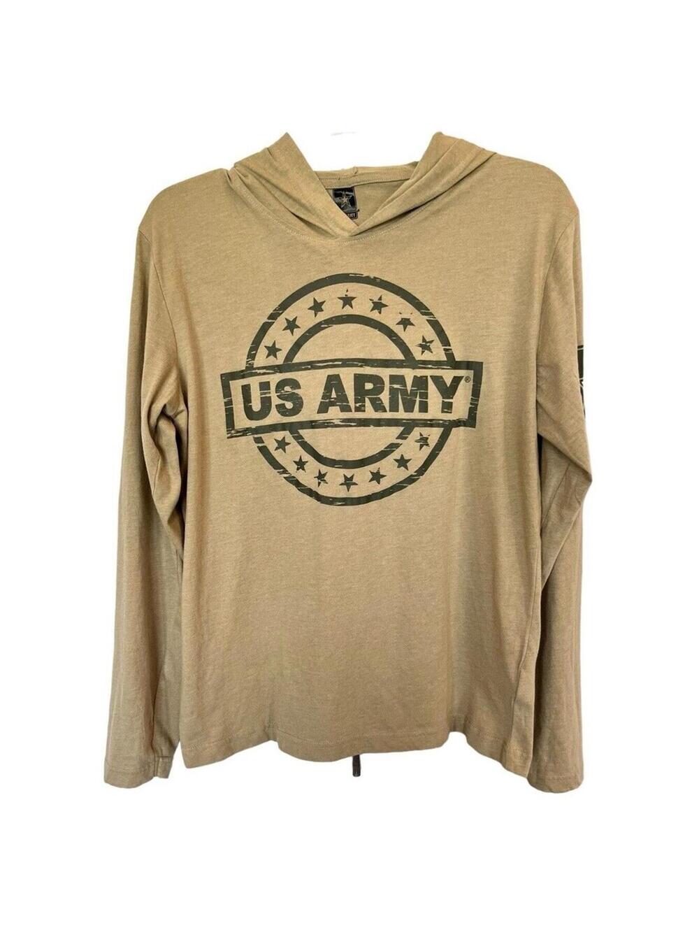 US Army Hoodie Tee Shirt Womens size Medium Long Sleeve Hky sportswear 1572.4